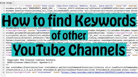 youtube channel marketing keywords.